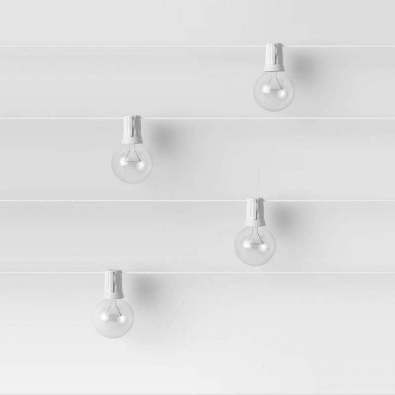 20ct Incandescent Outdoor String Lights G40 Clear Bulbs