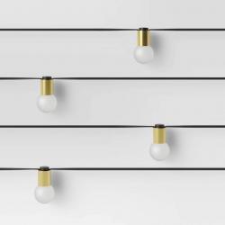 10ct Incandescent Outdoor String Lights G40 Frosted White Bulbs