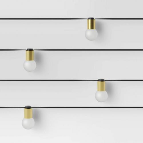 10ct Incandescent Outdoor String Lights G40 Frosted White Bulbs