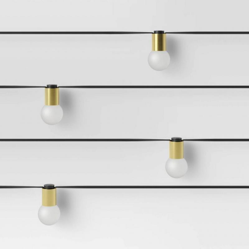 10ct Incandescent Outdoor String Lights G40 Frosted White Bulbs