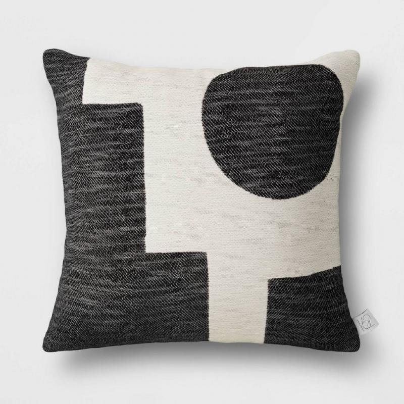 Outdoor Throw Pillow Woven Geo Neutrals