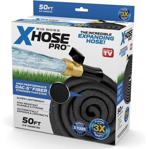 Xhose Dac-5 Garden Hose, 50', Black
