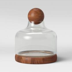 Recycled Glass/Wood Terrarium Blue
