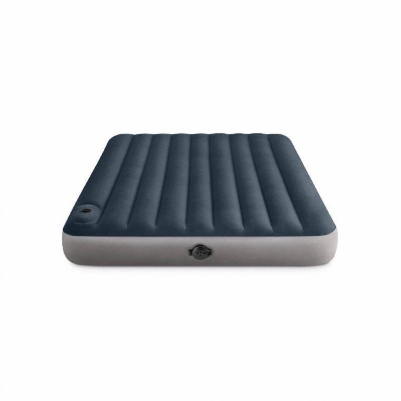 Intex 10 Queen Size Air Mattress with 2-Step AA Battery Inflation Pump System