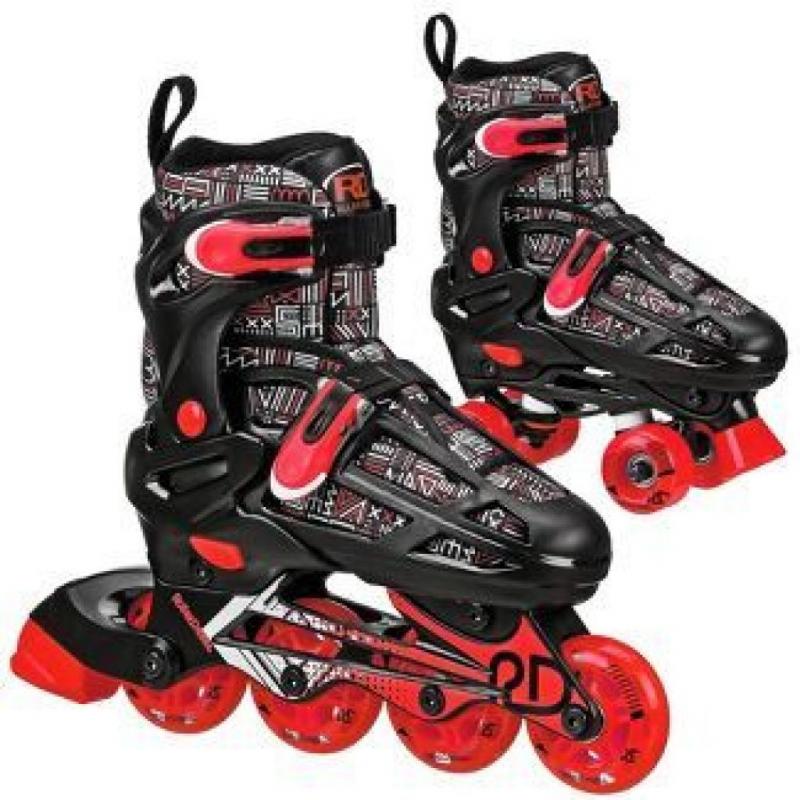 Kids' Adjustable Inline-Quad Combo Skates