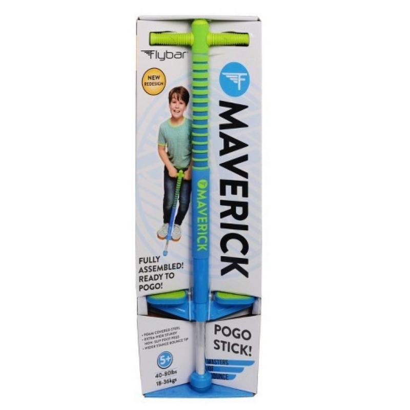 Flybar Maverick Pogo Stick- Blue/Green