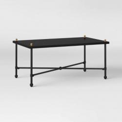 Midway Metal Patio Coffee Table - Black