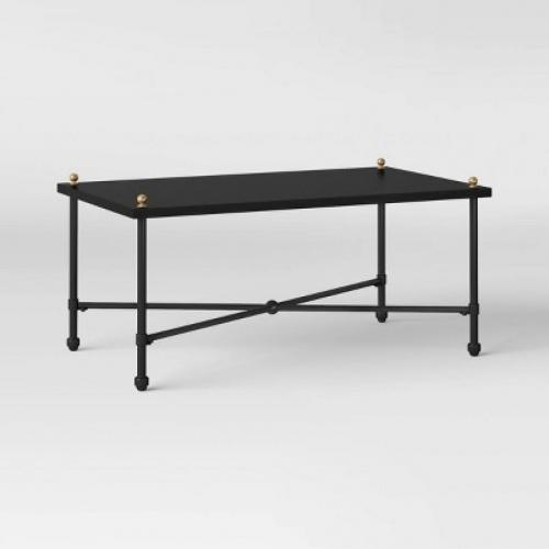 Midway Metal Patio Coffee Table - Black