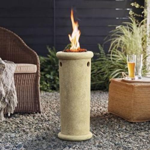 22 Classic Round Outdoor LP Fire Column