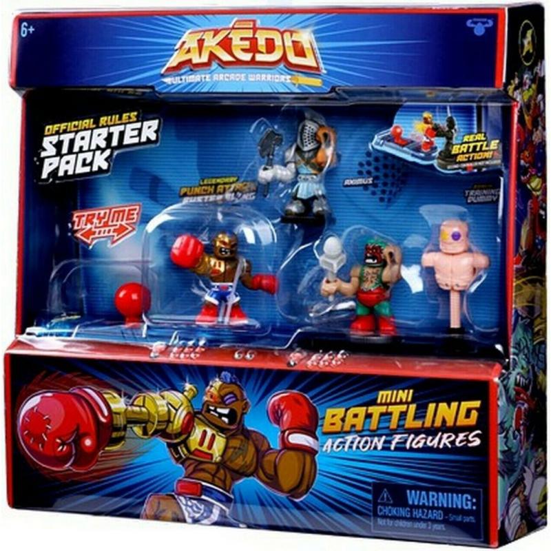 Akedo Mini Battling Action Figures Starter Pack - Legendary Punch Attack