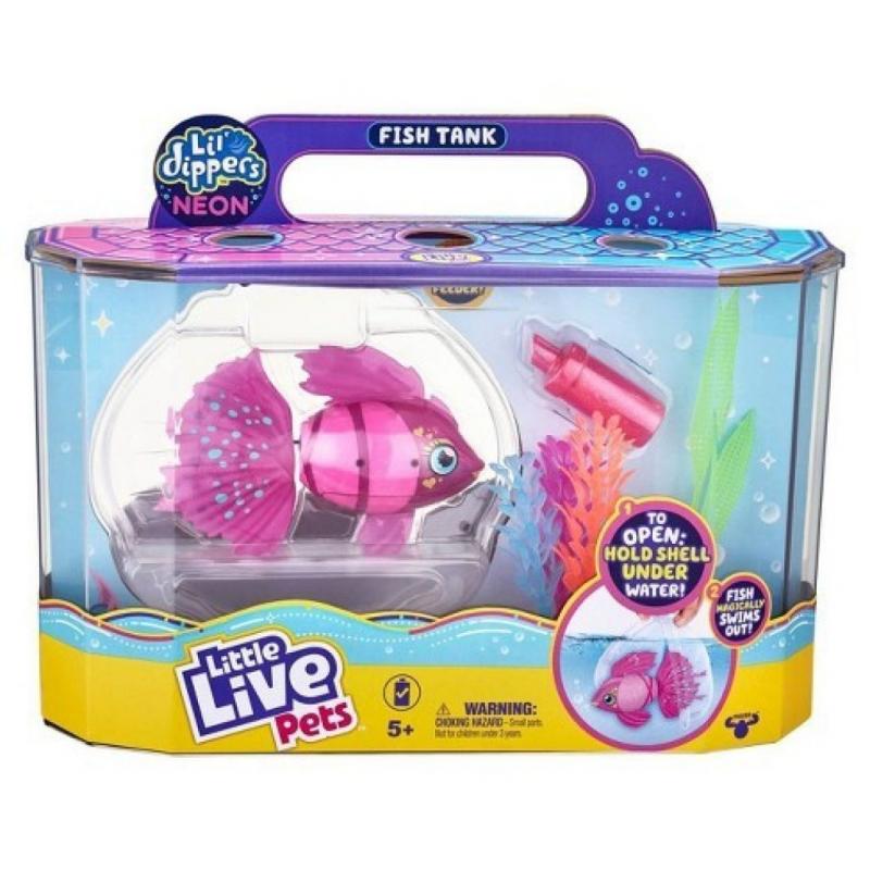 Little Live Pets Lil' Dippers Neon Fish Tank Playset