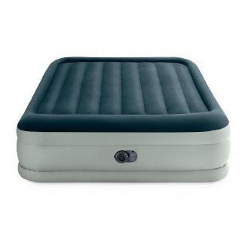 Intex Elevated 18 Premium Comfort Queen Air Mattress with Internal Pump