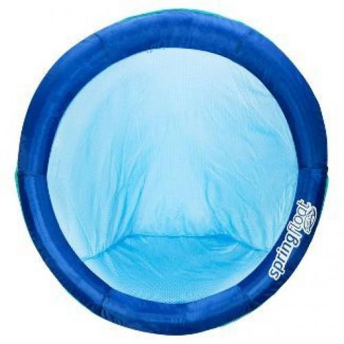 Swimways Spring Float Papasan Pool Lounger With Hyper-flate Valve - Blue