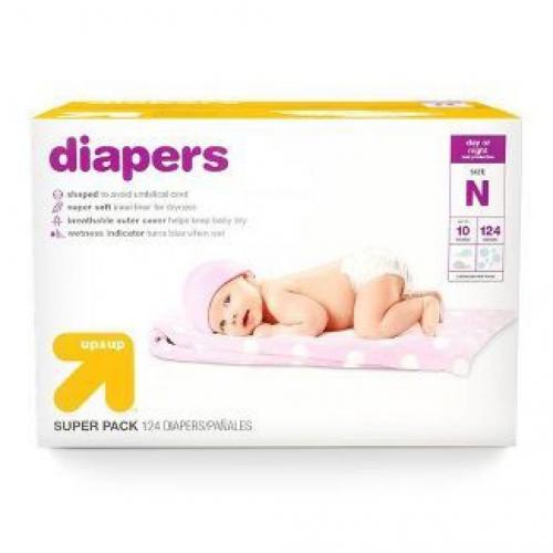 Diapers Super Pack Size Newborn - 124ct - Up & Up