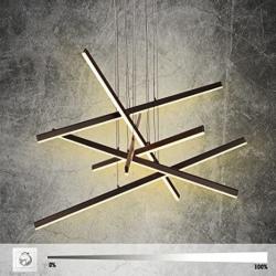 Dimmable Modern Chandelier LED 6 Lights Linear Pendant Light