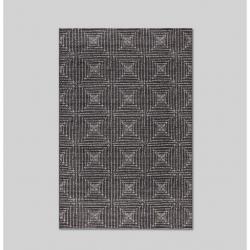 6' x 9' Outdoor Rug Diamond Pixel Black