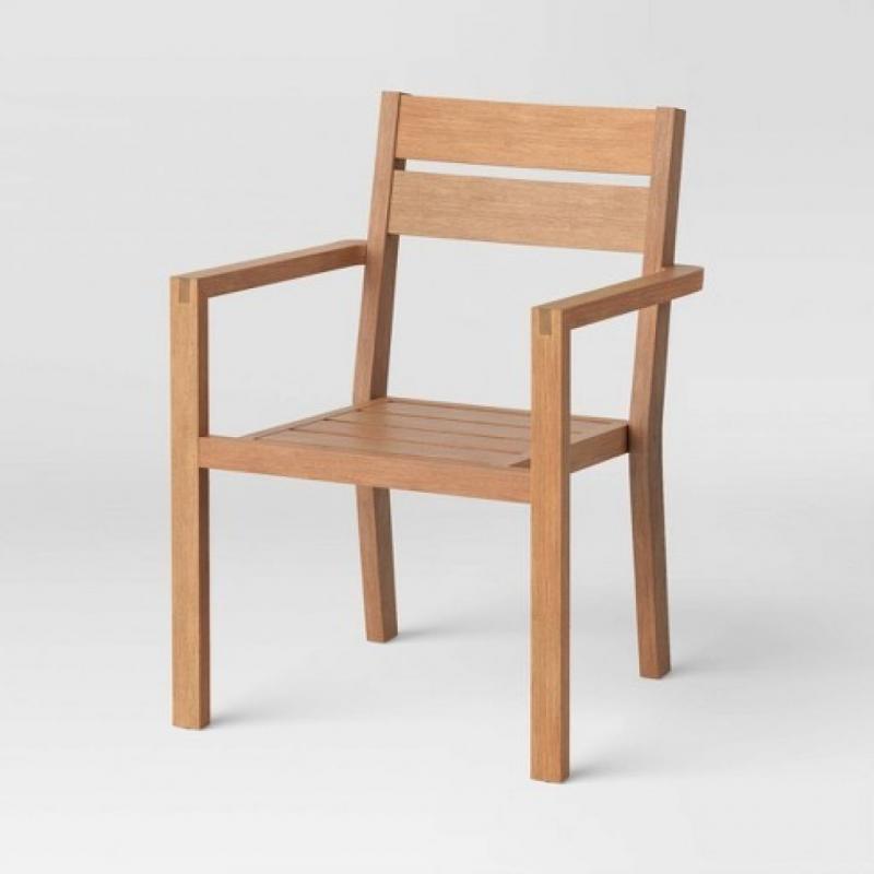 Stacking Wood Patio Chair - Threshold designed with Studio McGee