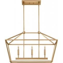 3 Light Kitchen Island Lantern- Gold