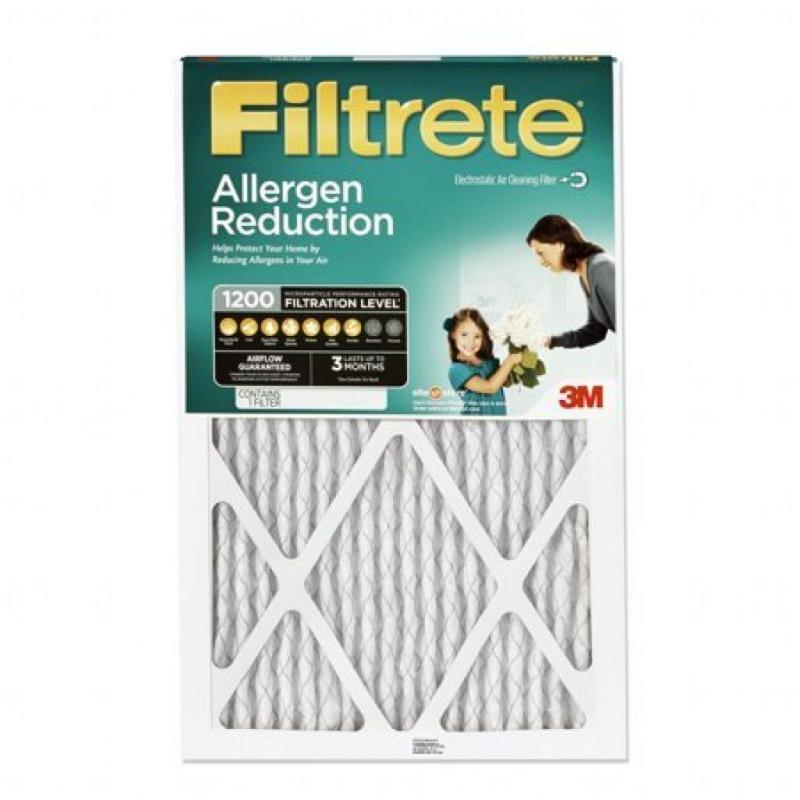 Filtrete 16x25x1, Allergen Reduction HVAC Furnace Air Filter, 1200 MPR, 1 Filter