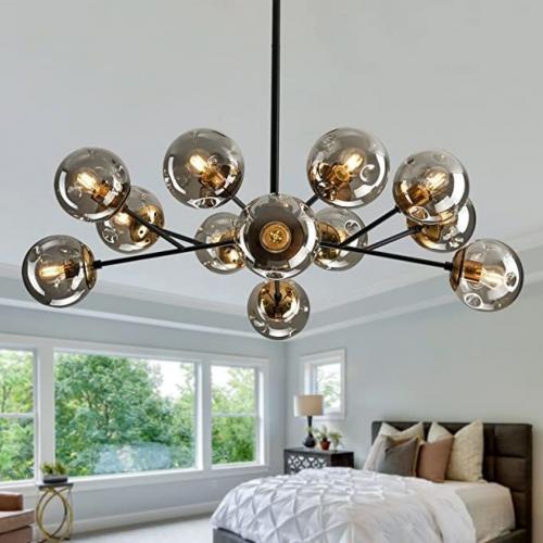 12-Light Glass Chandelier