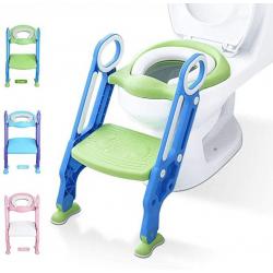 Potty Training Toilet Seat with Step Stool Ladder for Kids and Toddler, Sturdy