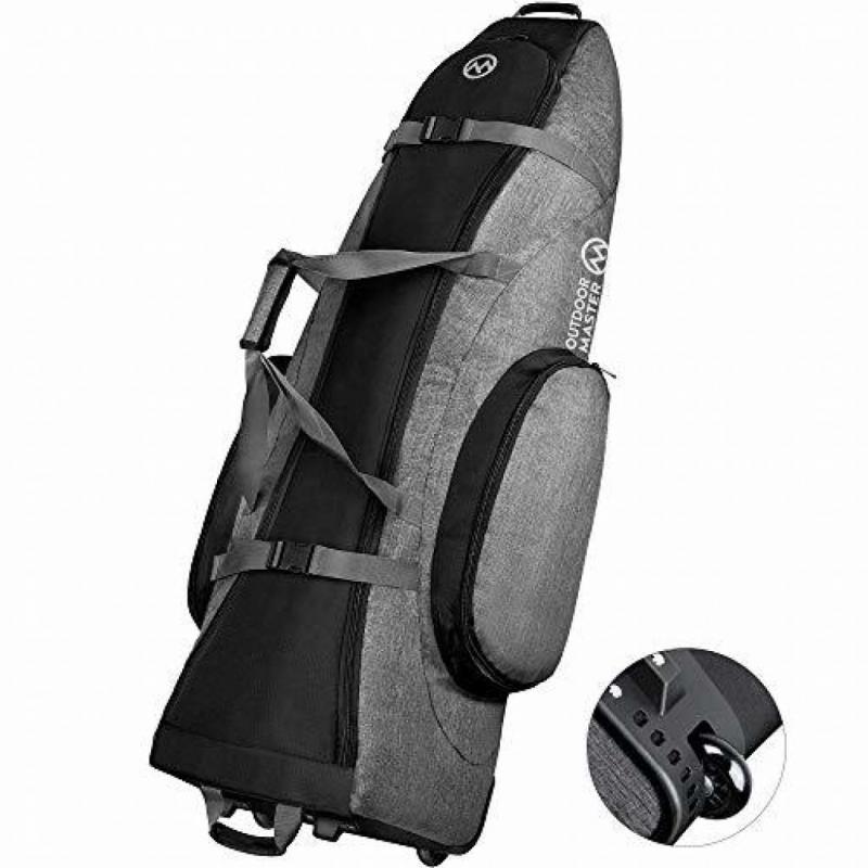 OutdoorMaster Padded Golf Club Travel bag with Wheels, 900D Heavy Duty