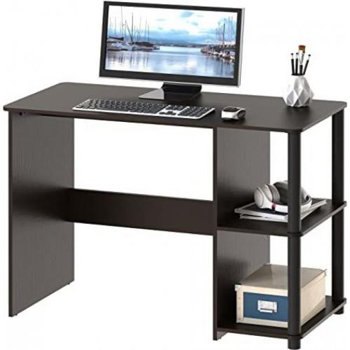 38 Desk With Shelves- Espresso