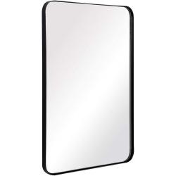 ANDY STAR Wall Mirror for Bathroom, 24x36 Inch Black Bathroom Mirror, Stainless