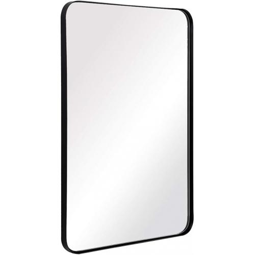 ANDY STAR Wall Mirror for Bathroom, 24x36 Inch Black Bathroom Mirror, Stainless