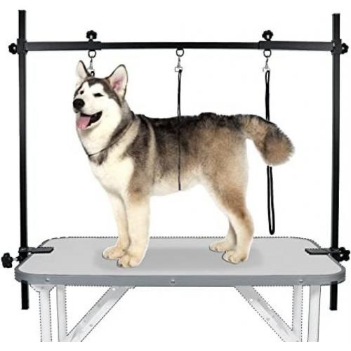 H-Shape Pet Grooming Table Arm with Noose and Clamp for Dogs and Cats