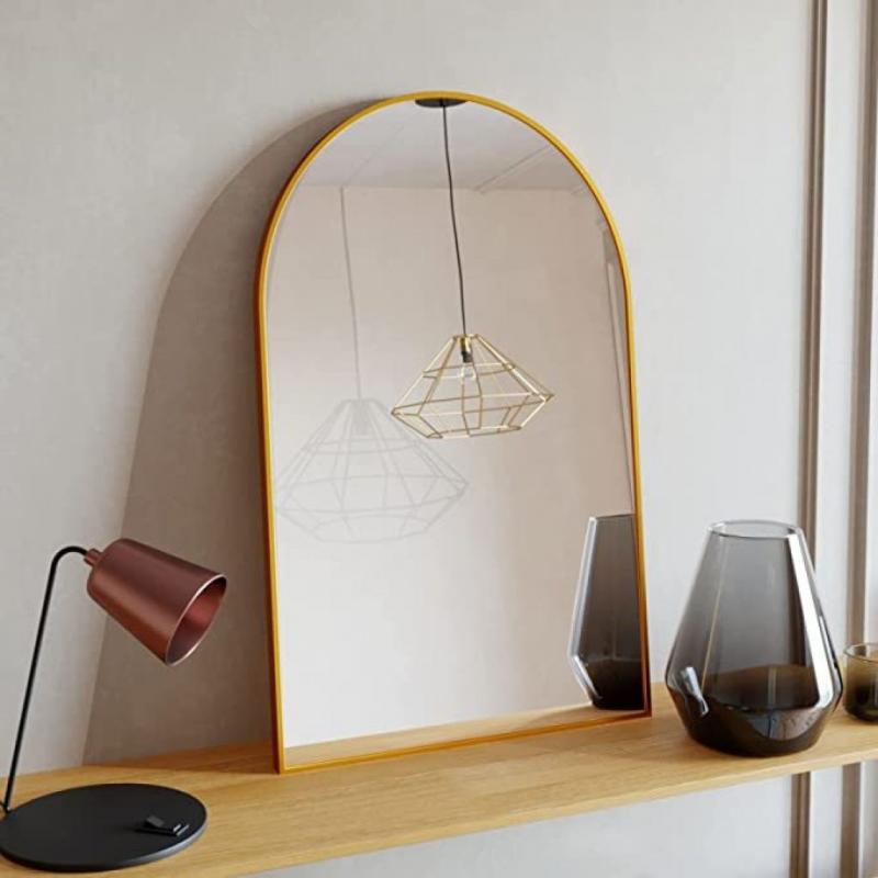 Wall mount mirror- Gold