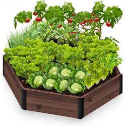 Brown Hexagon Garden Bed (48x41.5x10)