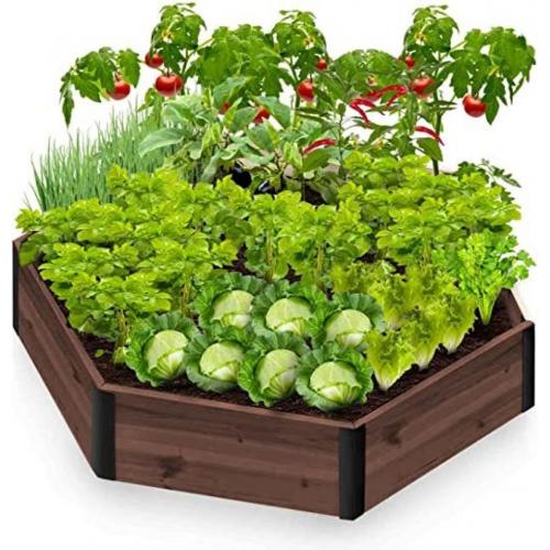 Brown Hexagon Garden Bed (48x41.5x10)