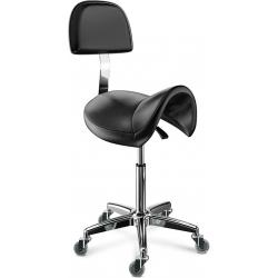 Ergonomic Rolling Saddle Stool with Back, Saddle Chair with Wheels Hydraulic