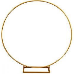 Round Metal Arch Iron Framework Gold Circular Frame