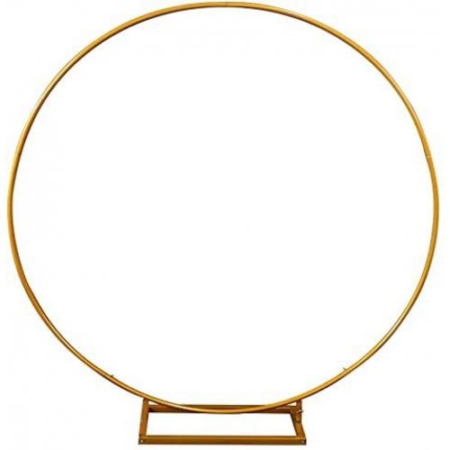 Round Metal Arch Iron Framework Gold Circular Frame