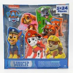 Paw Patrol 5 Shaped Puzzles 5 x 24 Pieces 
