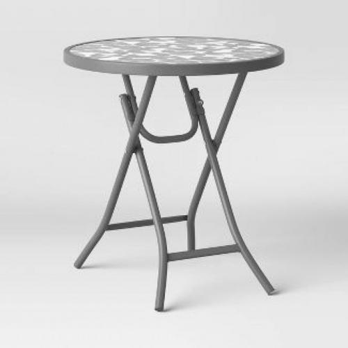 Folding Round Patio Accent Table - Room Essential