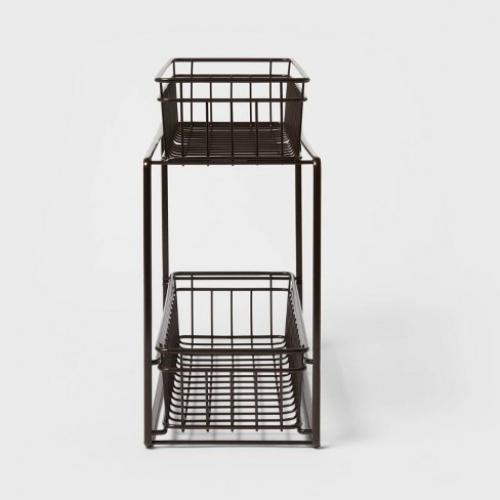 2 Tier Slide Out Storage Rack Slim - Threshold™