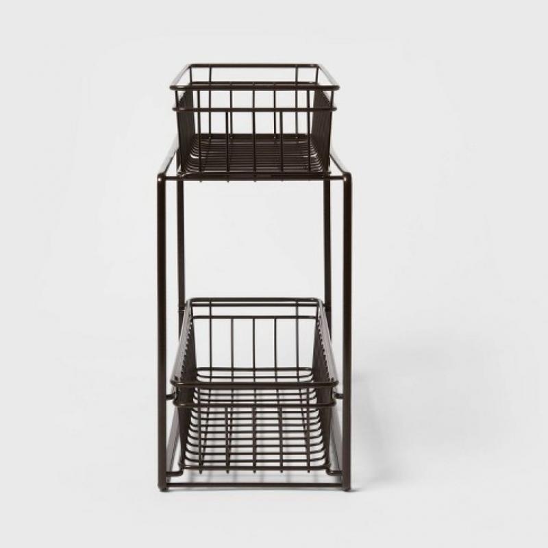 2 Tier Slide Out Storage Rack Slim - Threshold™