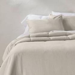 Heavyweight linen blend comforter set Queen