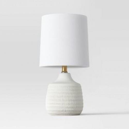 Textural Ceramic Mini Lamp White - Threshold