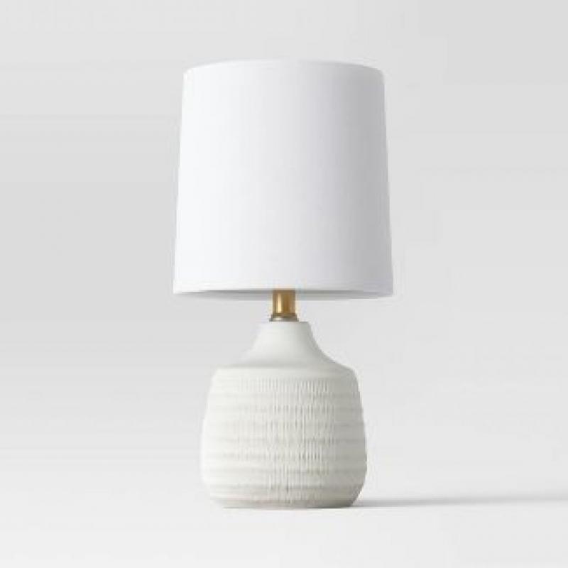 Textural Ceramic Mini Lamp White - Threshold
