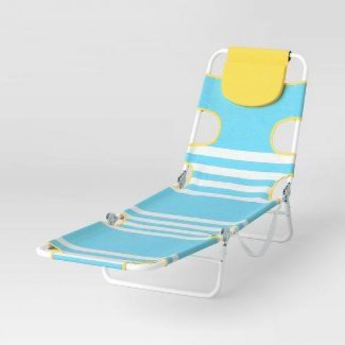 Patio Lounger Striped - Blue/Yellow - Sun Squad™