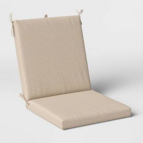 Woven Outdoor Chair Cushion DuraSeason Fabric Tan