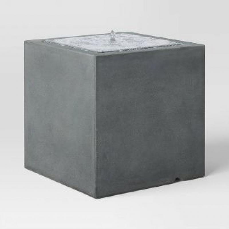 15.75 Square Fountain Gray - Smith & Hawken