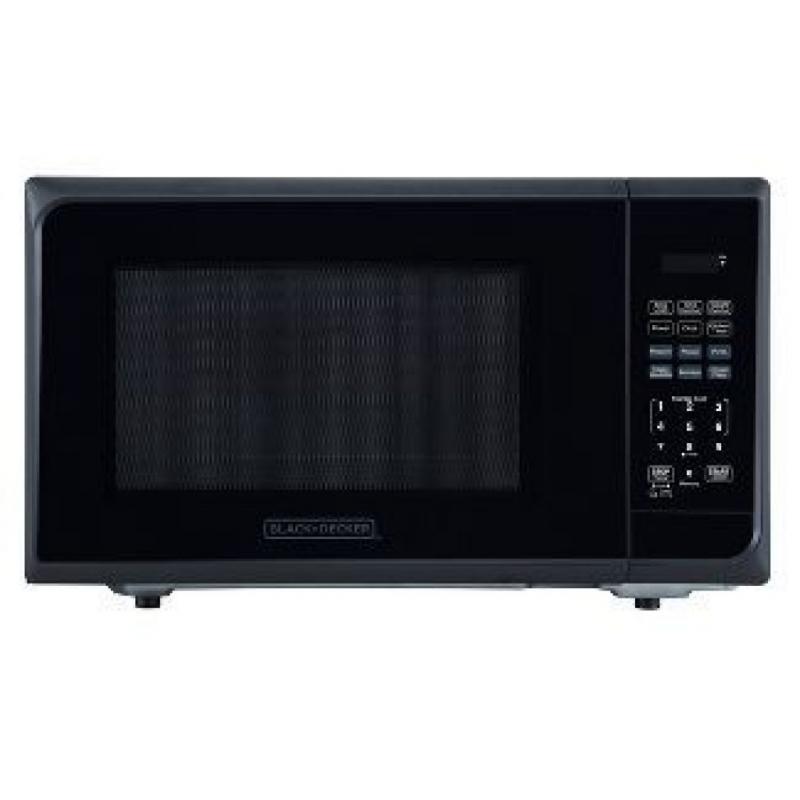 1.1 cu ft 1000W Microwave Oven - Stainless Steel Black