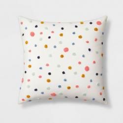 Square Embroidered Dot Throw Pillow - Pillowfort