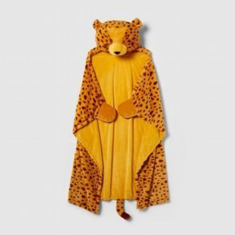 Cheetah Hooded Blanket - Pillowfort