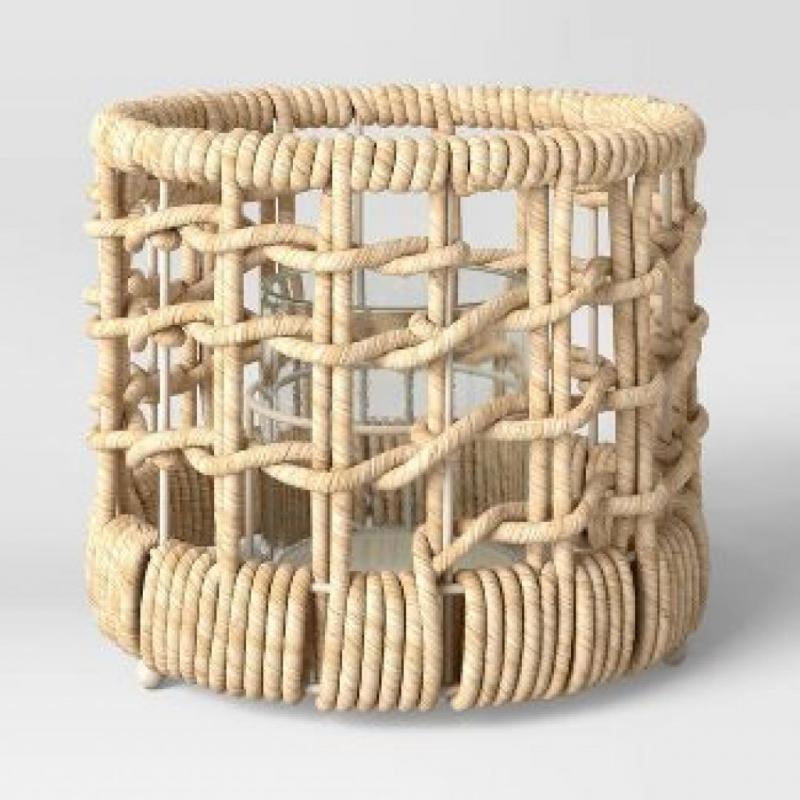 Small Maize Outdoor Lantern Candle Holder Tan